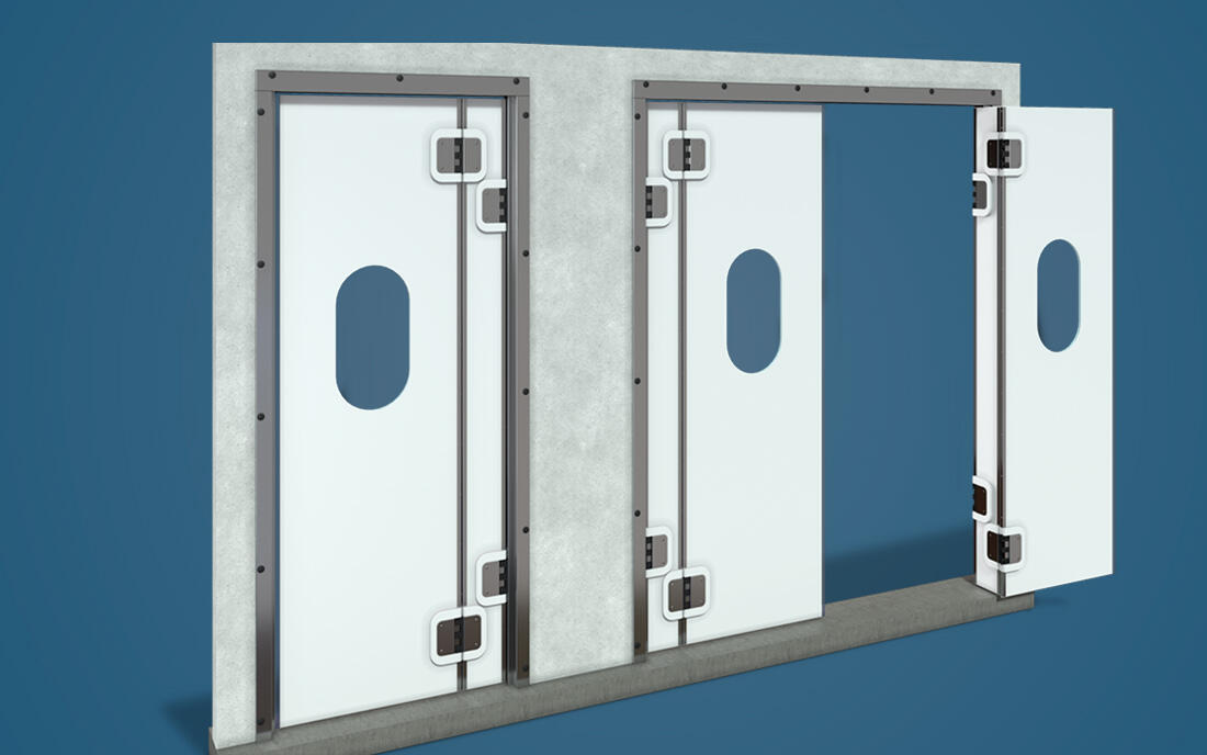 Пластиковые маятниковые двери МД (Пст-fix180)